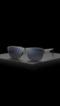 Lunettes angulaires métal graphite chromé