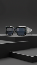 Lunettes oversized en acétate noir